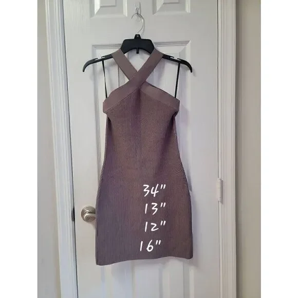 Babaton Sculpt Knit Criss Cross Dress M Babaton Sculpt Knit Criss Cross Dress M